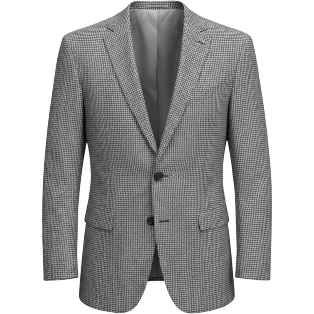 Ralph Lauren Blazer 44R Men's Grey Silk Wool Houndstooth Sport Coat Dillard's